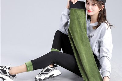 Custom logo winter thermal women’s stretch leggings (8)