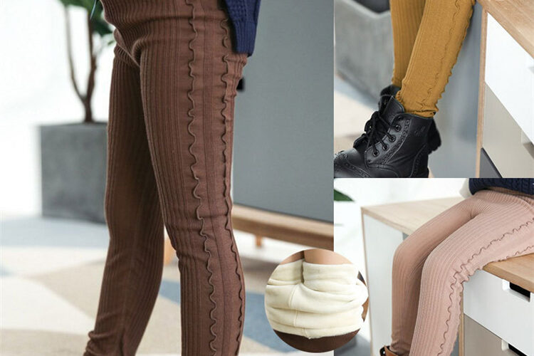 High quality winter wool baby girl leggings (1)