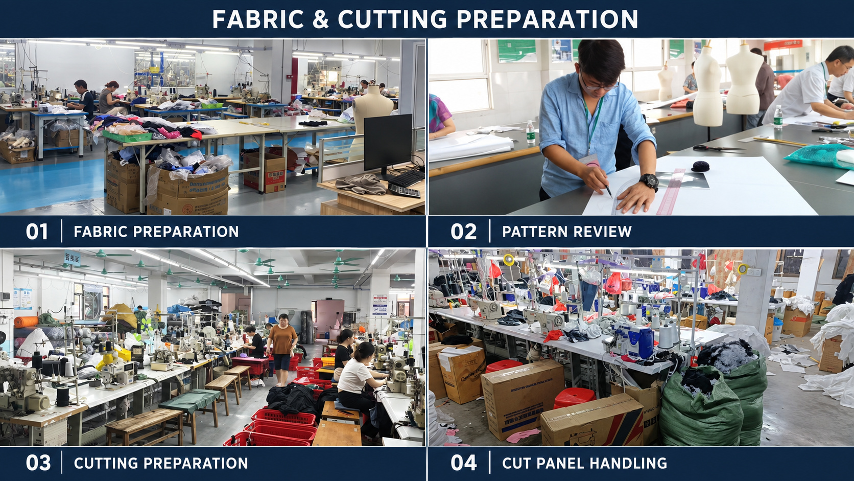 Leggings fabric preparation, pattern review and cutting process.