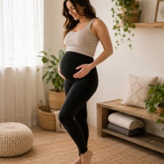 Maternity leggings manufacturer with supportive belly panel for apparel brands