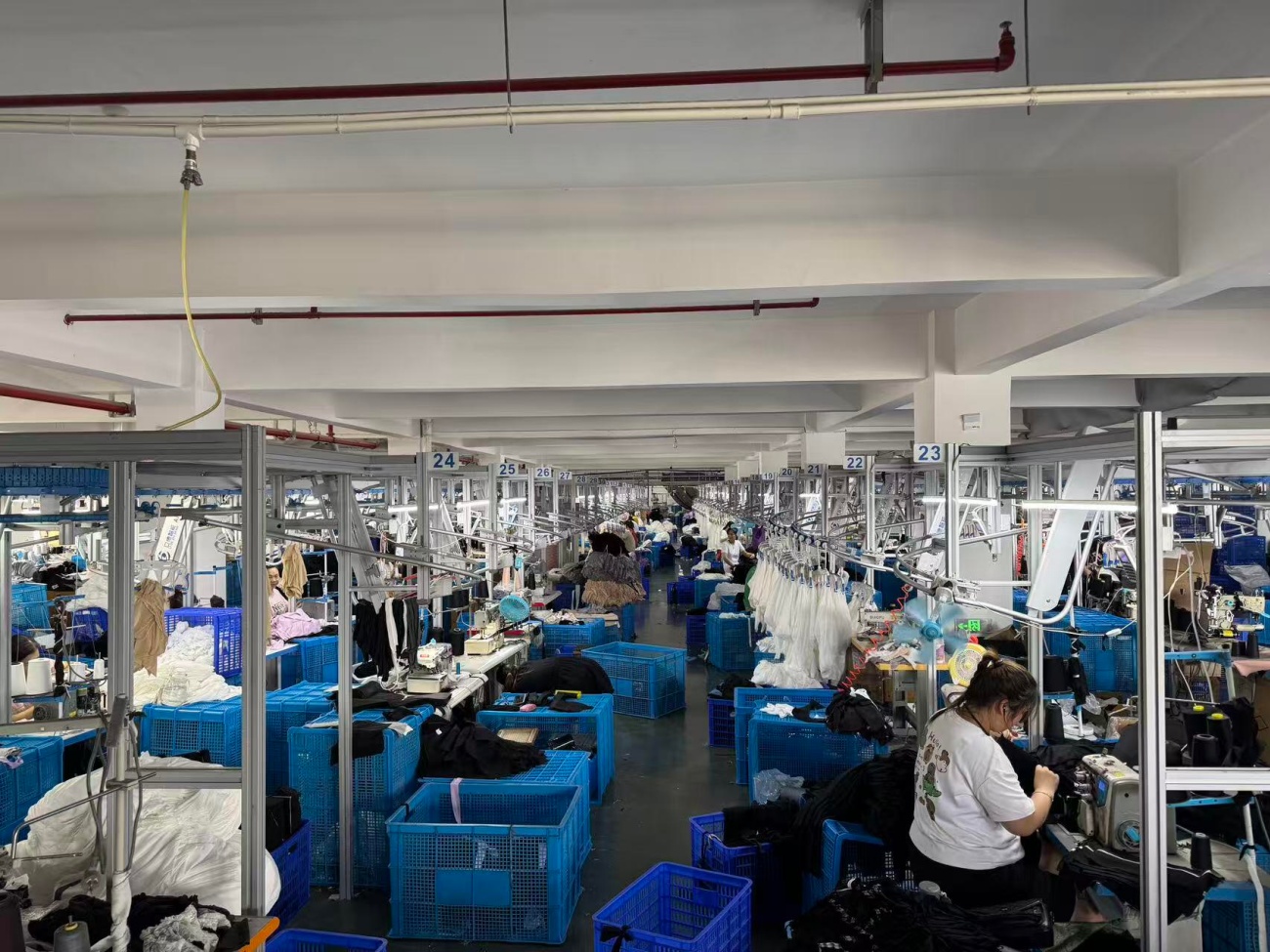 Overhead Garment Handling Sewing Production Line